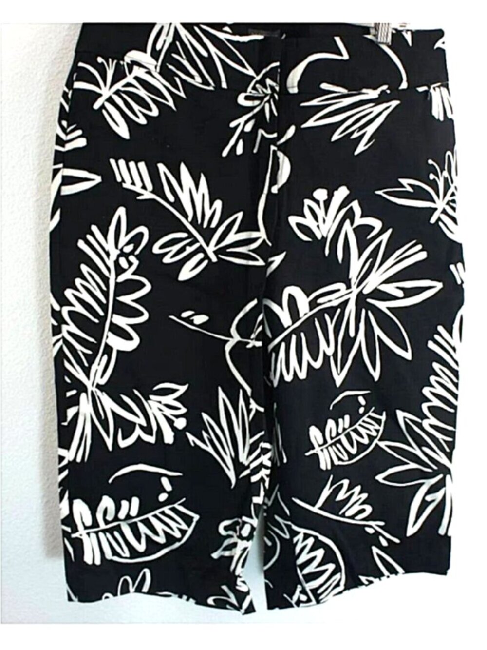Chico's Additions Black White Crop Pants size 0.5 nwot